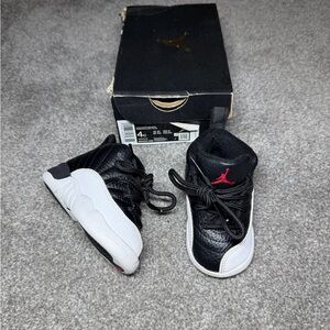 Air Jordan 12 Retro TD Toddler Size 4C Black ‘playoffs’